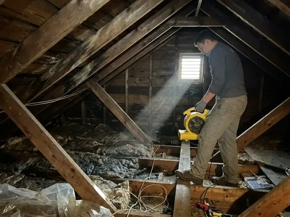 attic-water-damage-drying-proc-007 — frequently asked questions, Emergency Water Extraction & 24/7 Flood Response in Beckett…